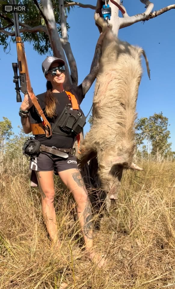 Bianca with a boar taken solo