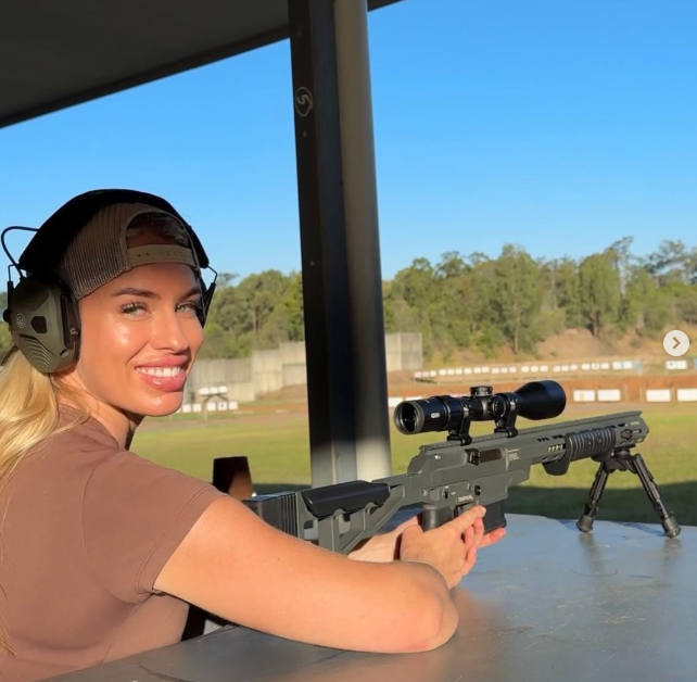Emma at the rifle range with her new Ruger Gen 2 Predator