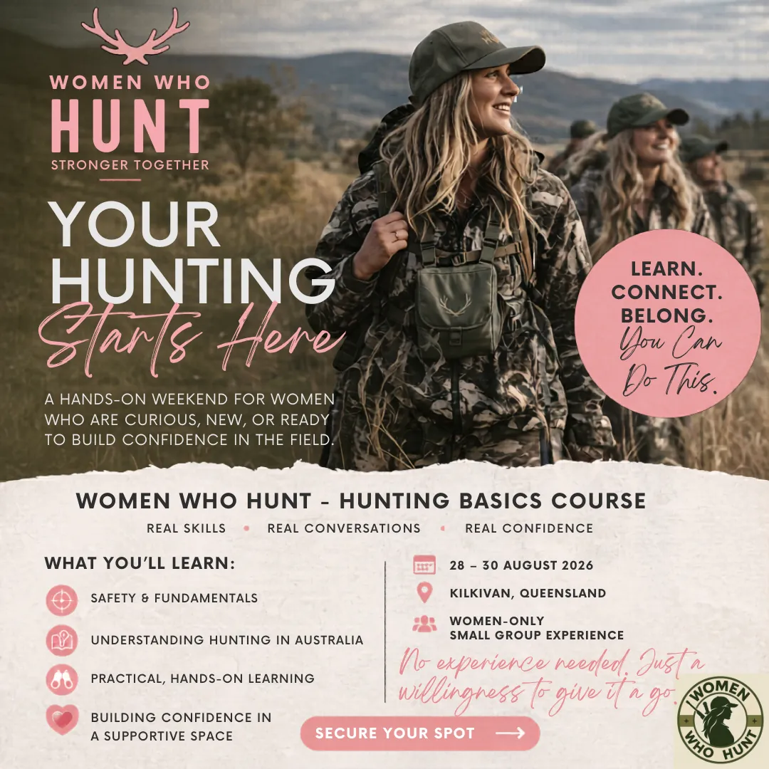 Women Who Hunt — Hunting Basics Course, 28–30 August 2026, Kilkivan QLD